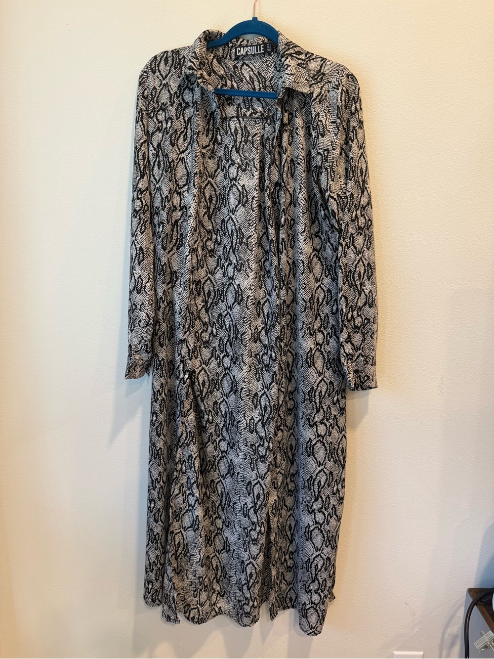 Capsule Snake Print Sheer Trench Coat